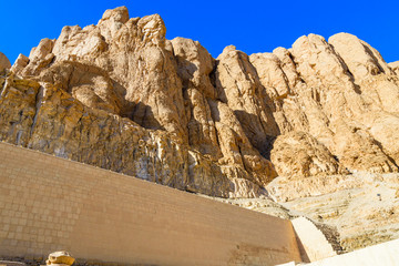 Сliffs near the temple of Hatshepsut in a Luxor, Egypt
