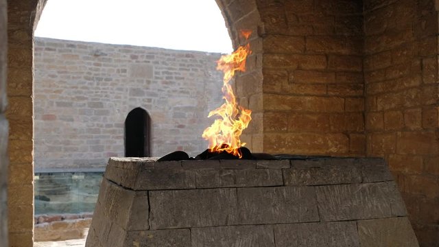 Ateshgah Fire Temple or Fire Temple of Baku.  Located in Surakhani town, suburb in Baku, Azerbaijan