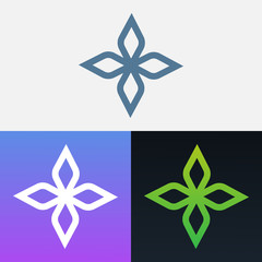 Obraz premium Abstract Decorative Leaves Vector Illustration Design Clipart Symbol Logo Template