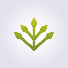 Modern Simple Tree Vector Illustration Design Clipart Symbol Logo Template