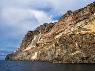 Fototapeta na wymiar sky, sea and coastal landscape of the island of Pantelleria, Italy