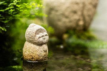 Obraz premium stone statue of Earth Store Bodhisattva
