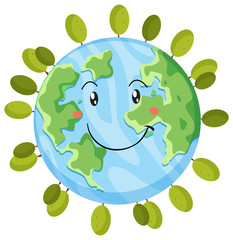 A happy earth icon
