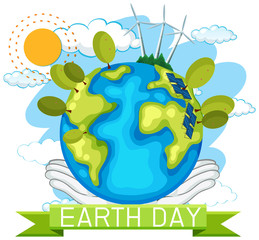 Naklejka premium Earth day concept poster