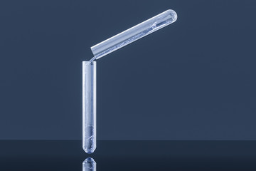 Chemical test tube in the lab, 3d rendering.