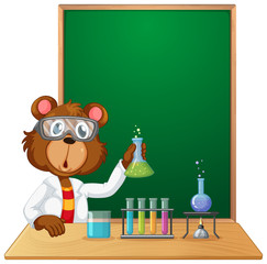 A bear on note template