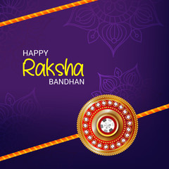 Vector abstract for Raksha Bandhan with nice illustration in a creative background