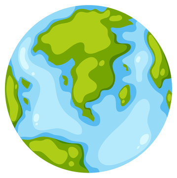 An earth icon on white background