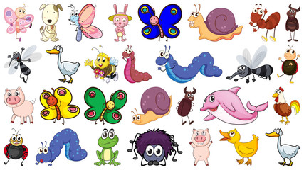 Set of animal character