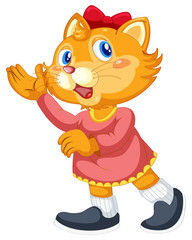 A cute cat cartoon character