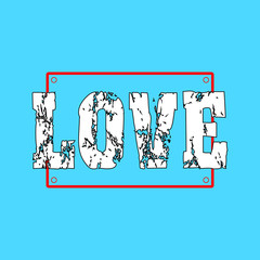 Love -  Vector illustration design for banner, t shirt graphics, fashion prints, slogan tees, stickers, cards, posters and other creative uses