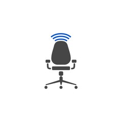 Office chair and wifi symbol 