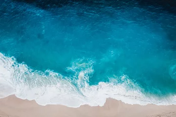 Wild beach, top view, waves © Maksim