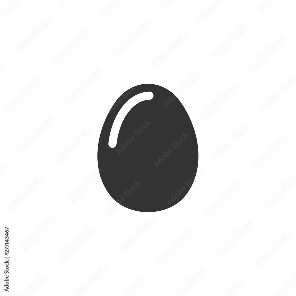 Aufkleber egg icon template black color editable. egg breakfast food symbol vector sign isolated on white back