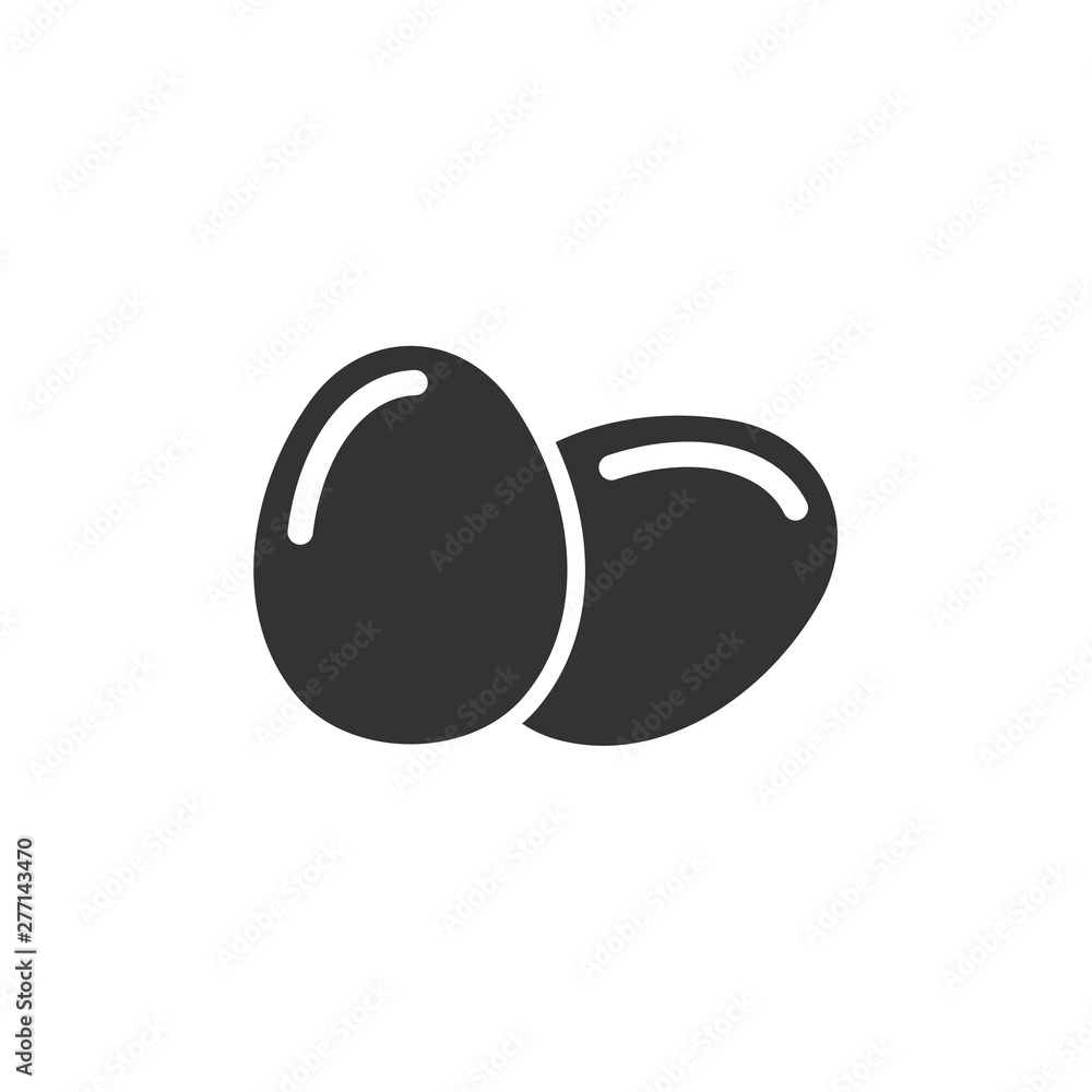 Aufkleber egg icon template black color editable. egg breakfast food symbol vector sign isolated on white back