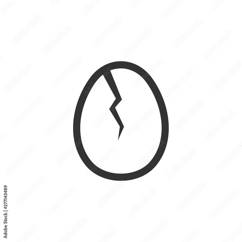 Poster egg icon template black color editable. egg breakfast food symbol vector sign isolated on white back
