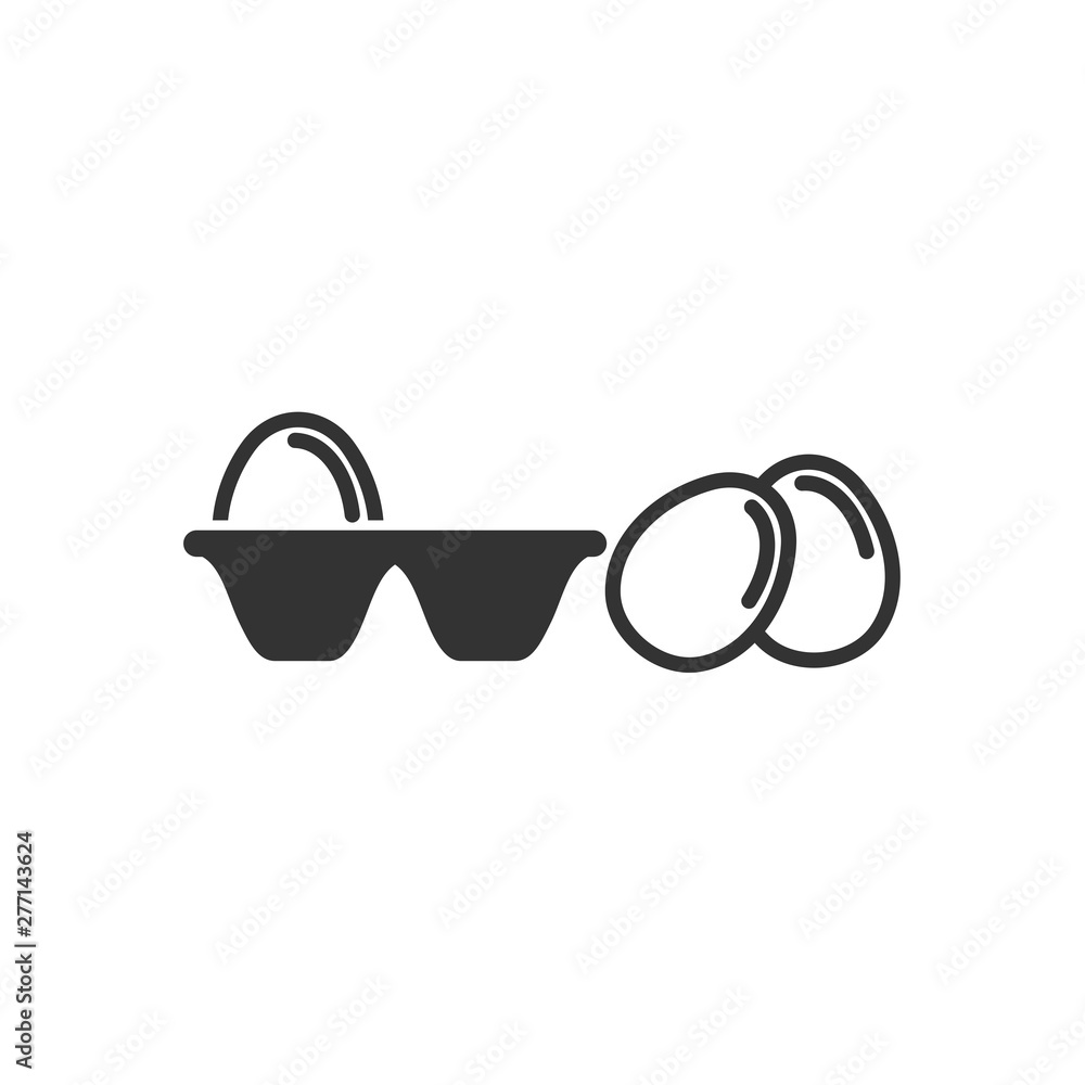 Aufkleber egg icon template black color editable. egg breakfast food symbol vector sign isolated on white back