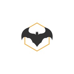 Bat logo template design vector