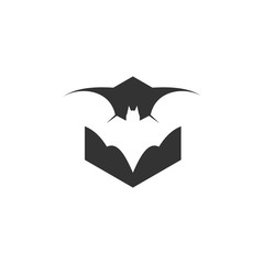 Bat logo template design vector