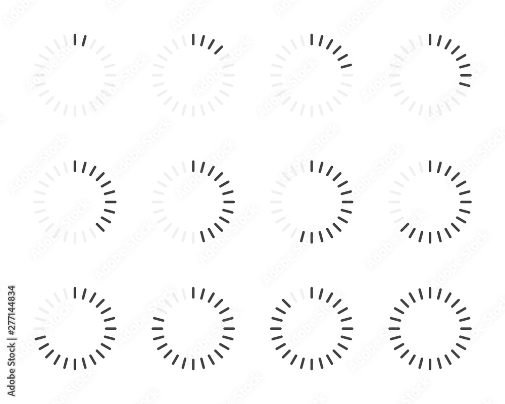 Poster Loading icon. Load set. Upload icons. Loading bar. Loader set. Vector