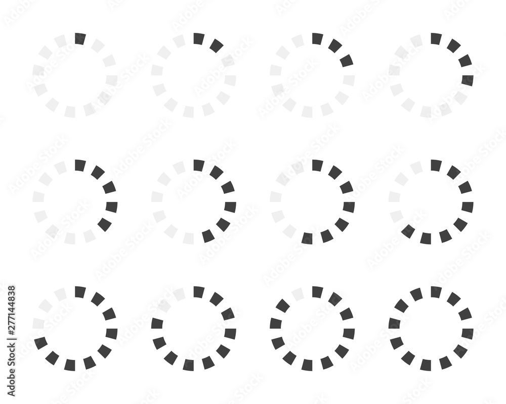 Poster loading icon. load set. upload icons. loading bar. loader set. vector