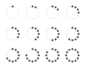 Loading icon. Load set. Upload icons. Loading bar. Loader set. Vector