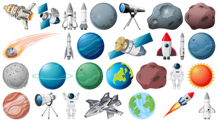 Set of space element © GraphicsRF