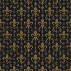 Dark background pattern. Retro style background image. Seamless patten, vintage wallpaper texture