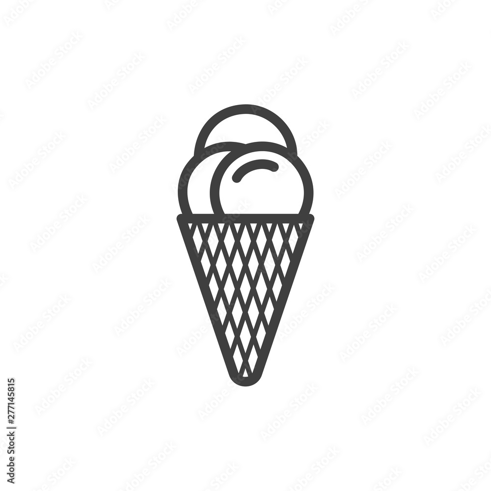 Poster Ice Cream icon template black color editable. Ice Cream symbol vector sign isolated on white background. Simple logo vector illustration for graphic and web design.