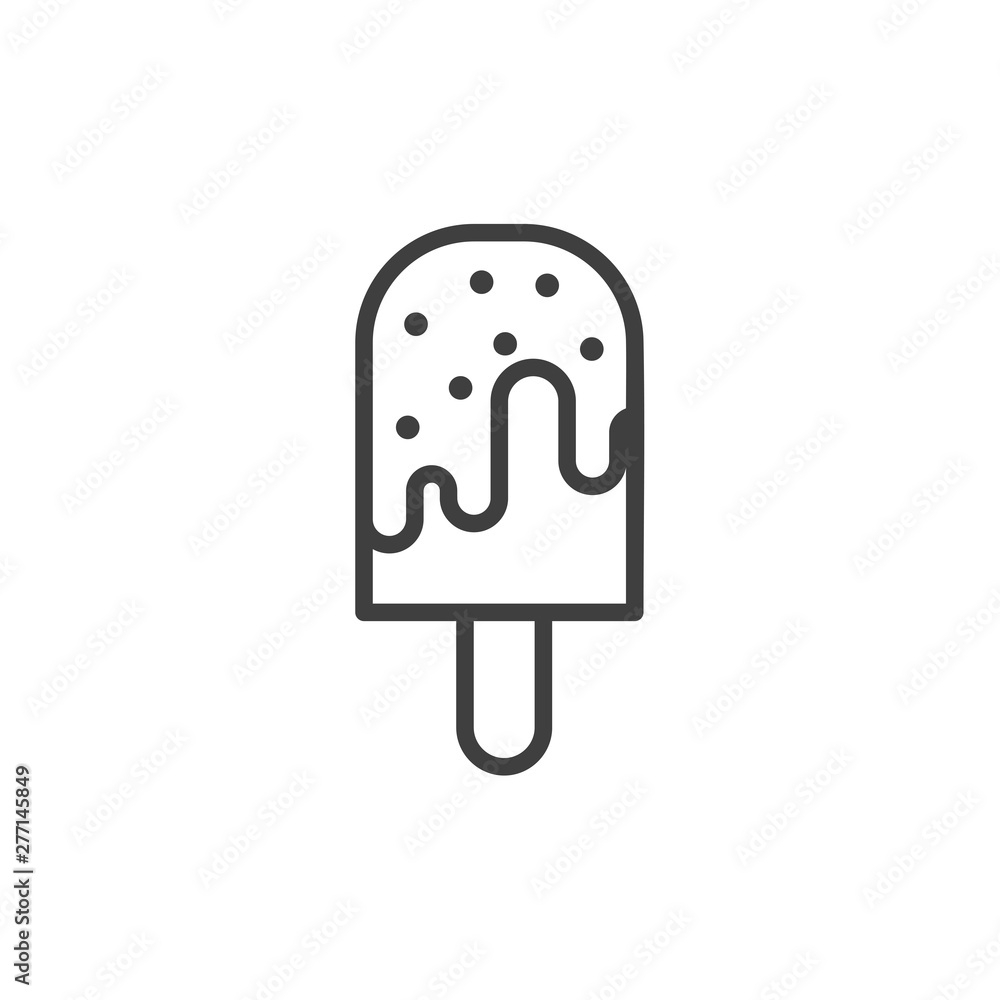 Poster ice cream icon template black color editable. ice cream symbol vector sign isolated on white backgro