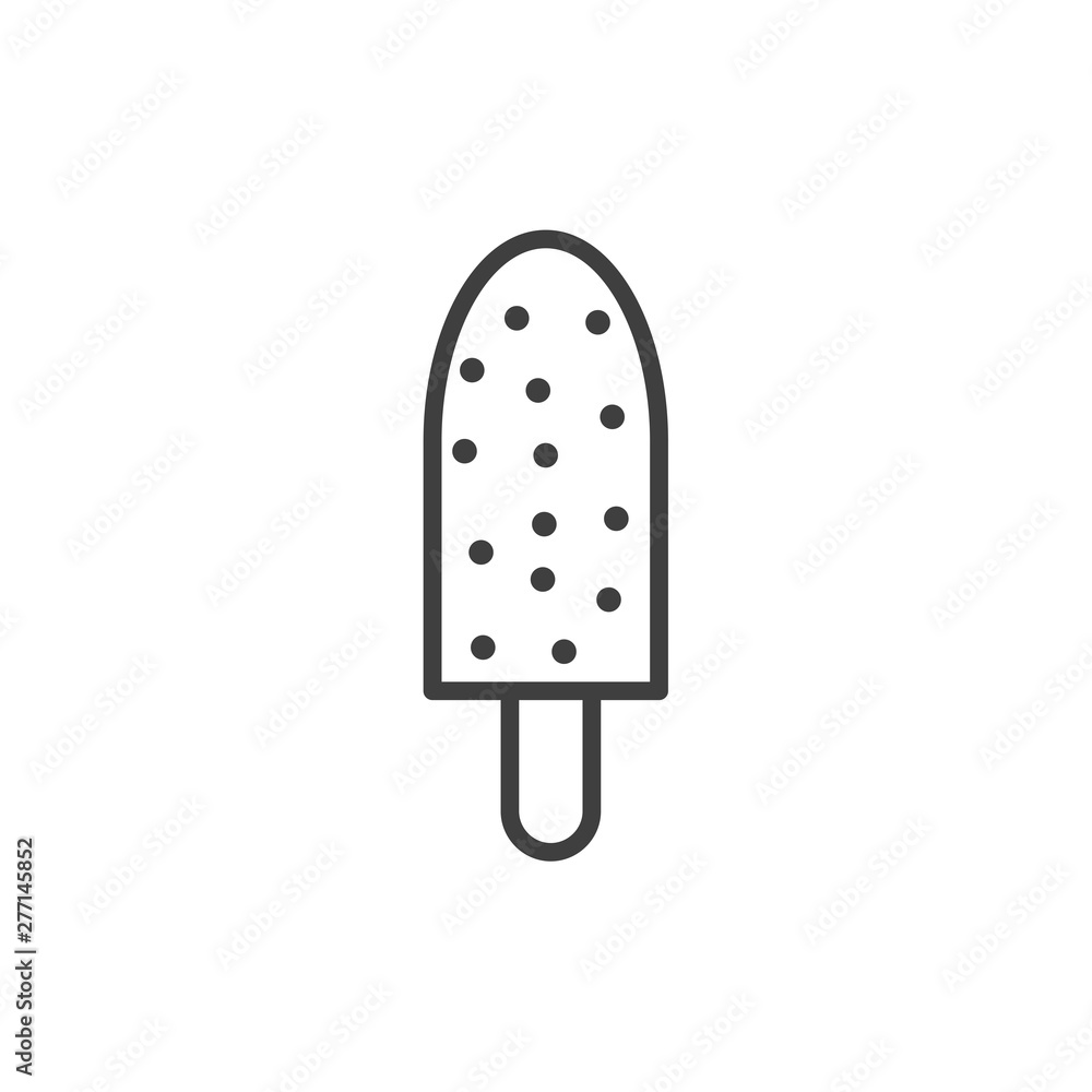 Poster ice cream icon template black color editable. ice cream symbol vector sign isolated on white backgro