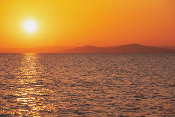 Obraz premium Sunrise over Lake Balaton, Hungary, Europe