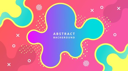 Dynamic Modern Fluid gradient background with geometric shapes composition