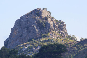 Fototapeta na wymiar Turkey mountain views at dawn region of Antalya