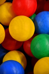 colorful easter eggs on green background