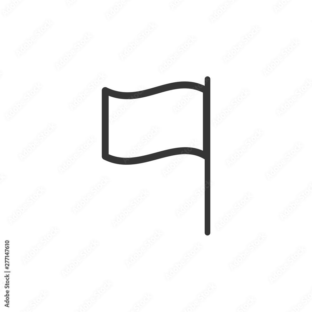 Poster Flag icon template black color editable. Flag symbol vector sign isolated on white background. Simple logo vector illustration for graphic and web design.