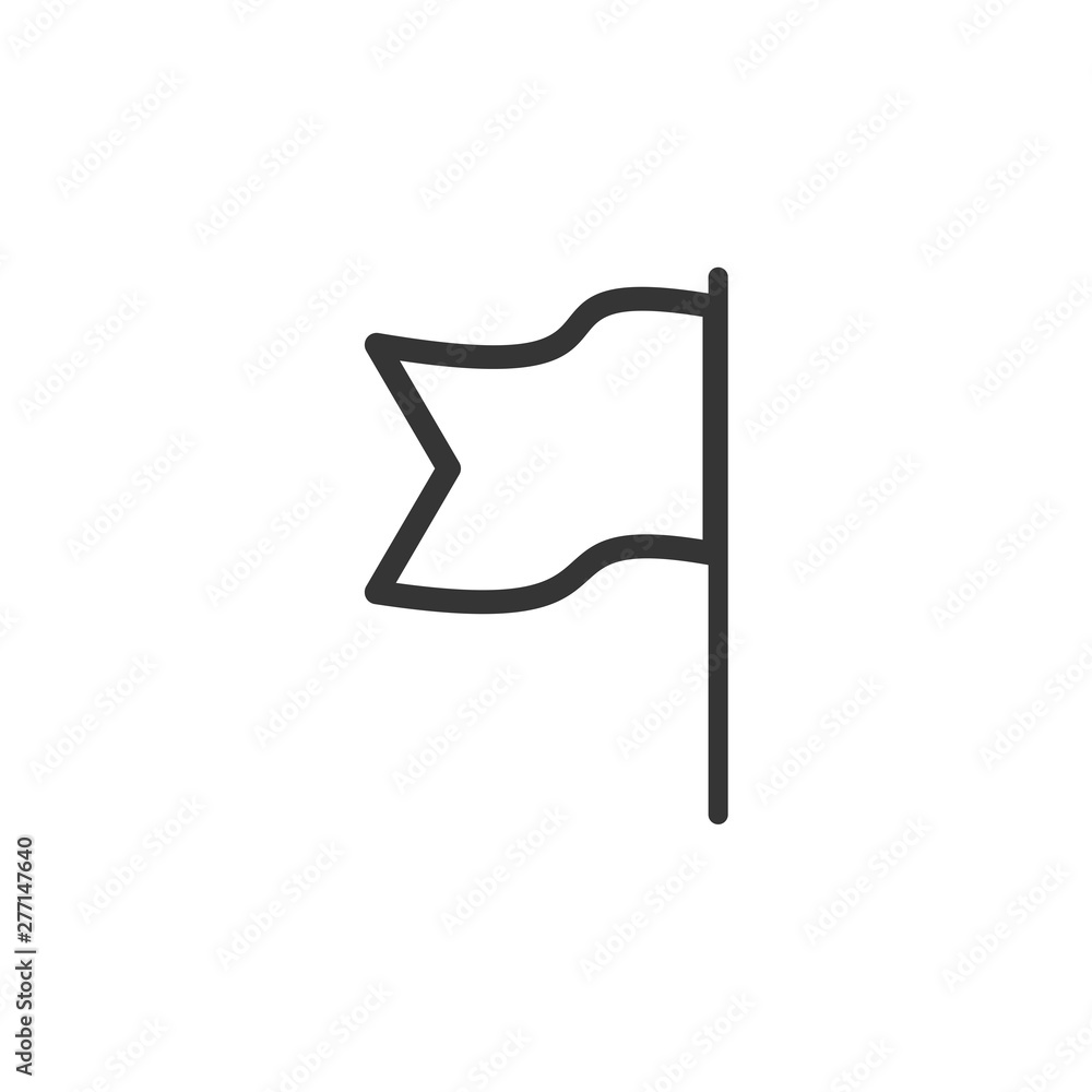 Poster Flag icon template black color editable. Flag symbol vector sign isolated on white background. Simple logo vector illustration for graphic and web design.