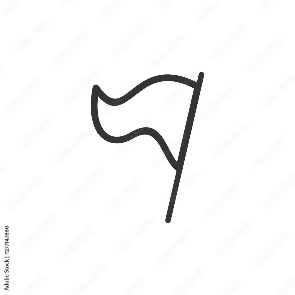 Aufkleber flag icon template black color editable. flag symbol vector sign isolated on white background. simpl