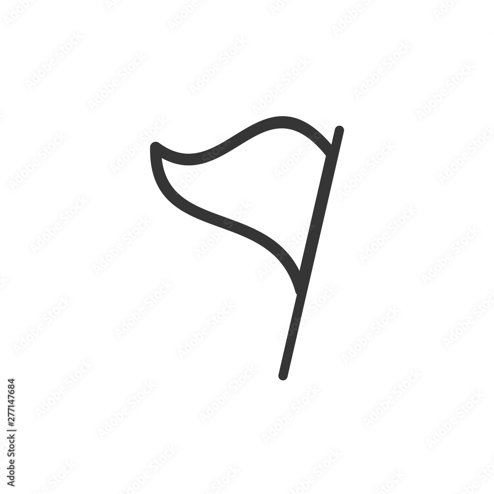 Poster flag icon template black color editable. flag symbol vector sign isolated on white background. simpl