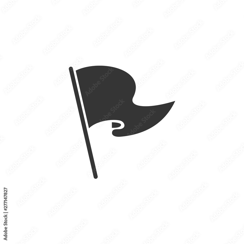 Poster Flag icon template black color editable. Flag symbol vector sign isolated on white background. Simple logo vector illustration for graphic and web design.
