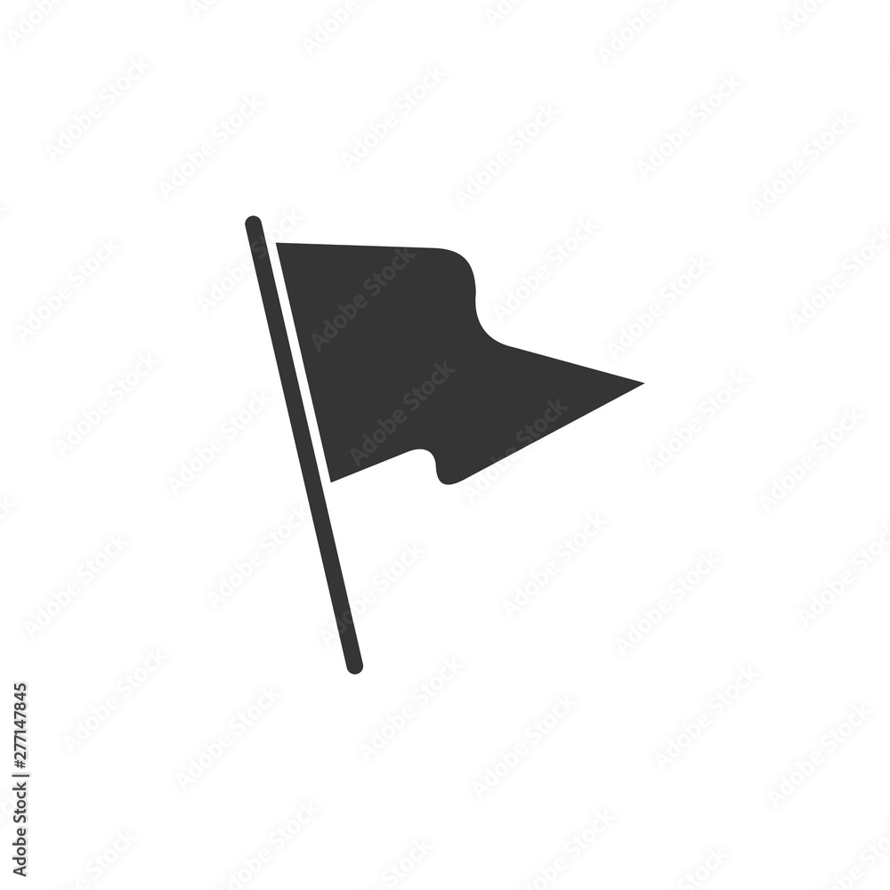 Poster Flag icon template black color editable. Flag symbol vector sign isolated on white background. Simple logo vector illustration for graphic and web design.