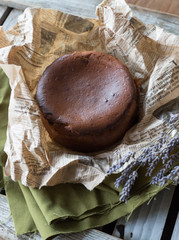 おからが入ったバスクチーズケーキ