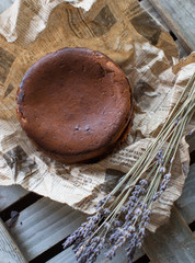 おからが入ったバスクチーズケーキ