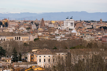Aerial panorama of Rome