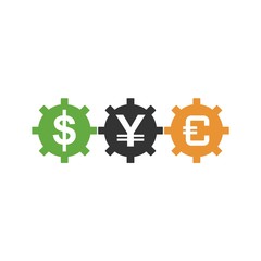 currency logo template design vector