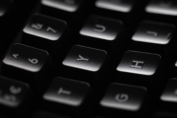 Close-up of a black keyboard