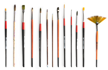 Set of brushes for painting