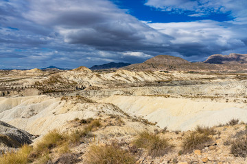 The Badlands of Abanilla and Mahoya near Murcia in Spain