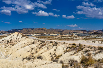 The Badlands of Abanilla and Mahoya near Murcia in Spain