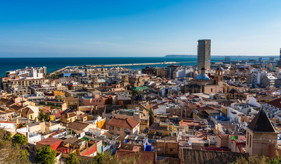 Cityscape view over Alicante in Spain, Europe
